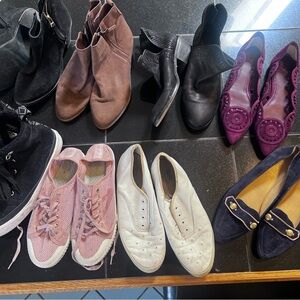 Sneakers and leather shoe booties galore